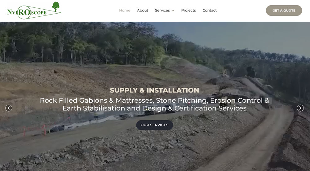 construction website design